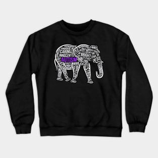 Autism Awareness Elephant Colorful Crewneck Sweatshirt